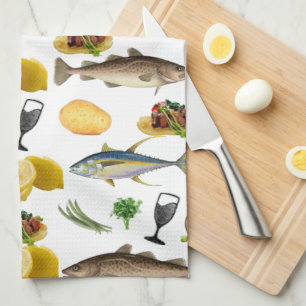 Fish Kitchen Hand Towel Theedoek