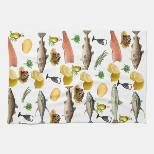 Fish Kitchen Hand Towel Theedoek (Horizontaal)