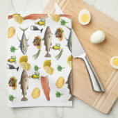 Fish Kitchen Hand Towel Theedoek (Quarter Fold)