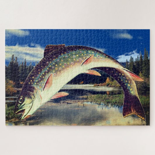 Fish Lake Trout Jigzaag Puzzle Legpuzzel (Horizontaal)