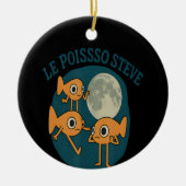 Fish Le Poisson Steve Funny Fish Keramisch Ornament (Voorkant)