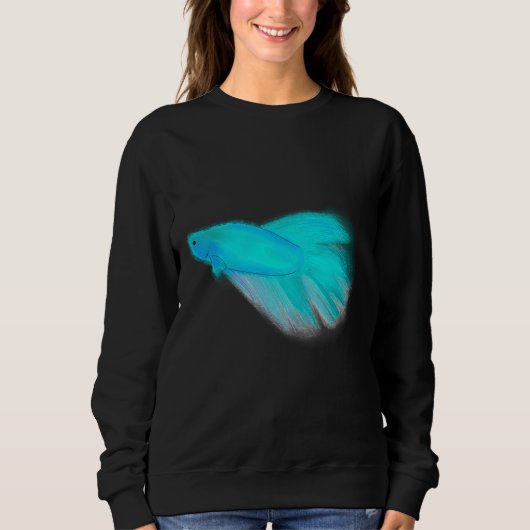 Fish Light Neon Blue Trui (Voorkant)