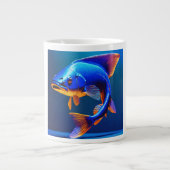 Fish Logo Mug | Cute & Minimal Aquatic Design Grote Koffiekop (Voorkant)