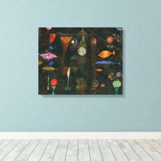Fish Magic - Paul Klee Canvas Afdruk (Insitu (Houten vloer))