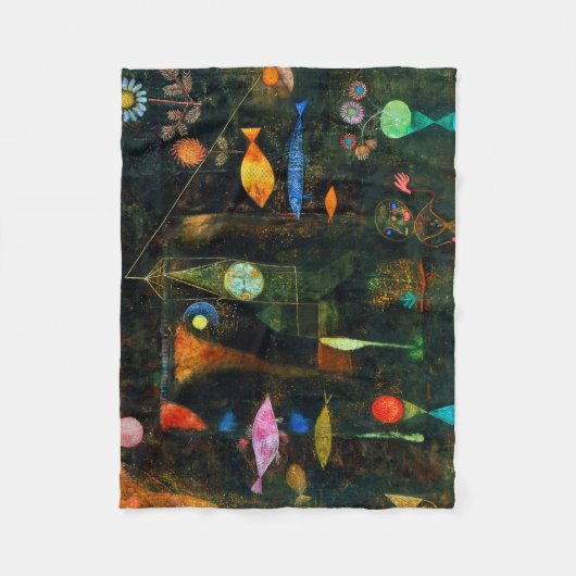 Fish Magic, Paul Klee Fleece Deken (Voorkant)