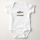 Fish Magnet baby onderhemd Romper (Voorkant)