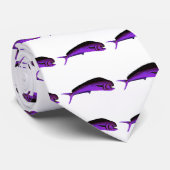 Fish Mahimahi Paarse j Gibney The MUSEUM Zazzle Stropdas (Opgerold)