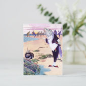 Fish Maitre'D bij de kreeft Quadrille Briefkaart (Staand voorkant)