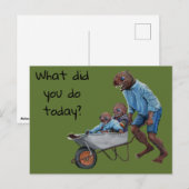 Fish Man Herfst Fun Ride Fantasy Art Briefkaart (Voorkant / Achterkant)