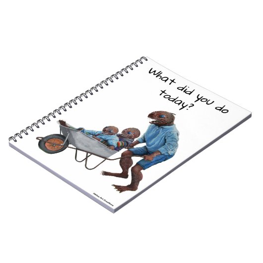 Fish Man Herfst Fun Ride Fantasy Art Notitieboek (Linkerzijde)