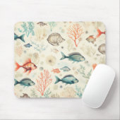 Fish Marine Life Coastal Ocean Coral Onderwater Muismat (Met muis)