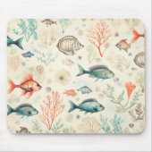 Fish Marine Life Coastal Ocean Coral Onderwater Muismat (Voorkant)