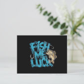 Fish Me Luck Graffiti Bass Art Briefkaart (Staand voorkant)