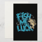Fish Me Luck Graffiti Bass Art Briefpapier (Voorkant / Achterkant)