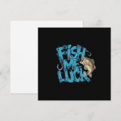 Fish Me Luck Graffiti Bass Art Feestdagenkaart (Voorkant / Achterkant)