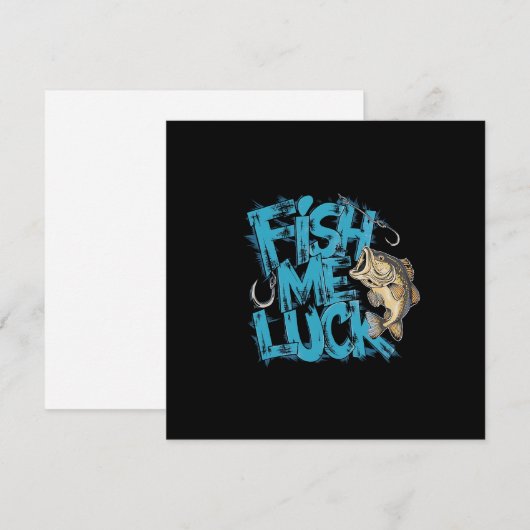 Fish Me Luck Graffiti Bass Art Feestdagenkaart (Voorkant / Achterkant)