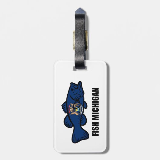 Fish Michigan Bagagelabel (Achterkant verticaal)