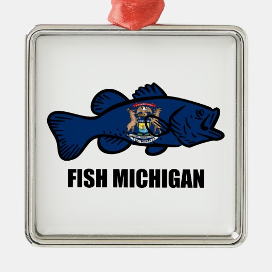 Fish Michigan Metalen Ornament (Voorkant)