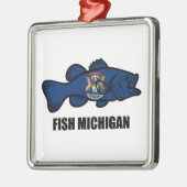 Fish Michigan Metalen Ornament (Links)