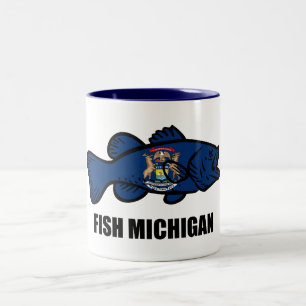 Fish Michigan Tweekleurige Koffiemok