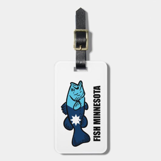 Fish Minnesota Bagagelabel (Voorkant verticaal)