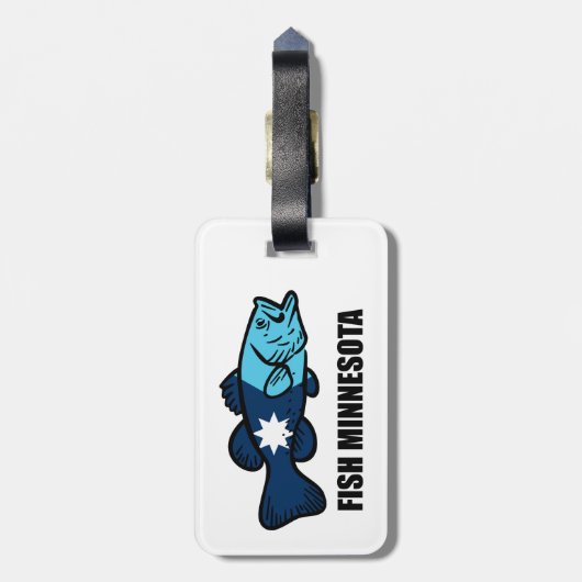 Fish Minnesota Bagagelabel (Achterkant verticaal)