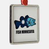 Fish Minnesota Metalen Ornament (Rechts)