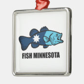 Fish Minnesota Metalen Ornament (Links)