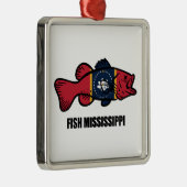 Fish Mississippi Metalen Ornament (Rechts)