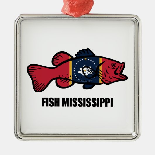 Fish Mississippi Metalen Ornament (Voorkant)