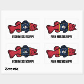 Fish Mississippi Rechthoekige Sticker (Vel)