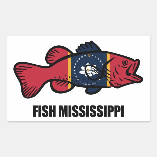 Fish Mississippi Rechthoekige Sticker (Voorkant)