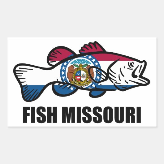 Fish Missouri Rechthoekige Sticker (Voorkant)