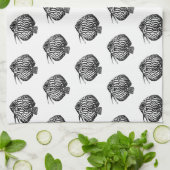 Fish Monochrome Tea Towel Theedoek (Gevouwen)