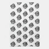 Fish Monochrome Tea Towel Theedoek (Verticaal)