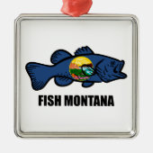 Fish Montana Bass Metalen Ornament (Voorkant)