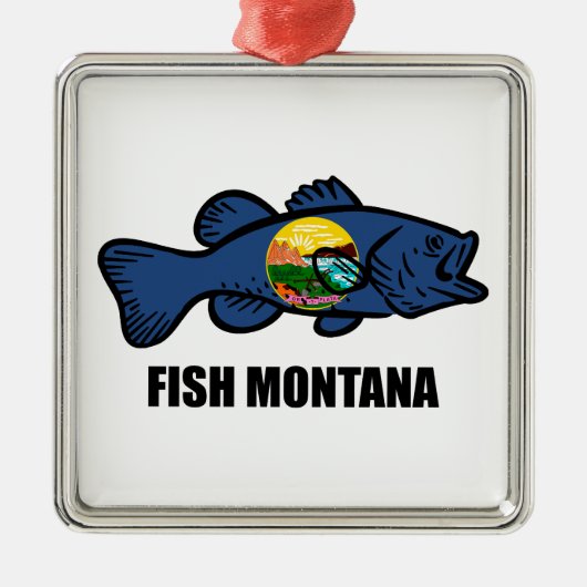 Fish Montana Bass Metalen Ornament (Voorkant)