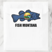 Fish Montana Bass Rechthoekige Sticker (Tas)