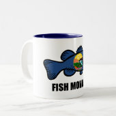 Fish Montana Bass Tweekleurige Koffiemok (Voorkant links)