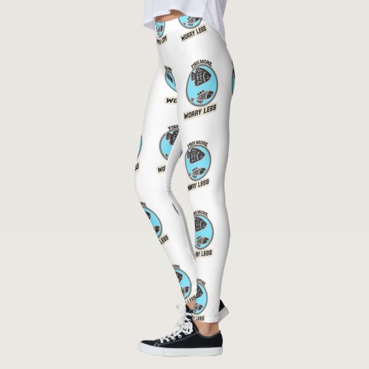 Fish More Worry Less Leggings (Links)