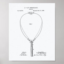 Fish Net 1889 Patent Art-witboek Poster