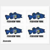 Fish New York Bass Rechthoekige Sticker (Vel)