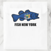Fish New York Bass Rechthoekige Sticker (Tas)