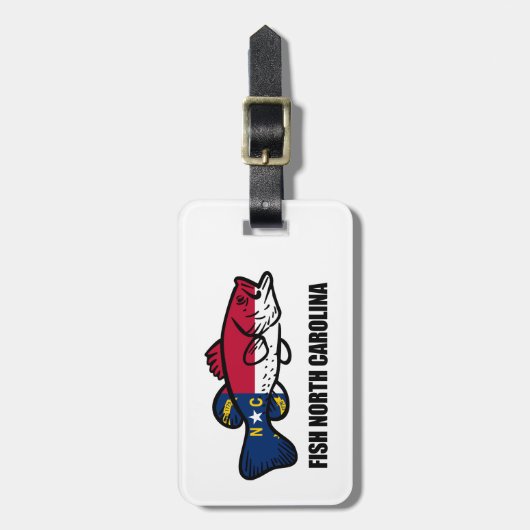 Fish North Carolina Bagagelabel (Voorkant verticaal)