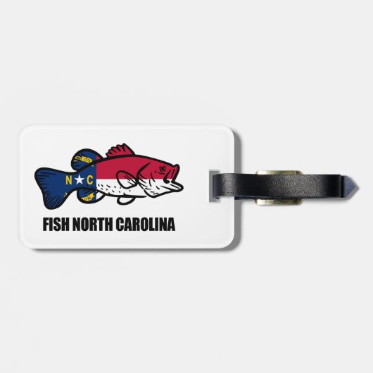 Fish North Carolina Bagagelabel (Achterkant horizontaal)