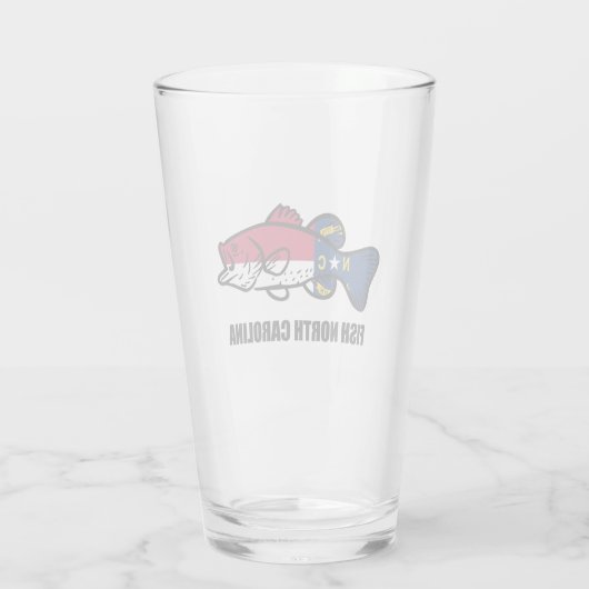 Fish North Carolina Glas (Achterkant)