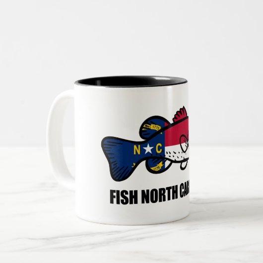 Fish North Carolina Tweekleurige Koffiemok (Voorkant links)