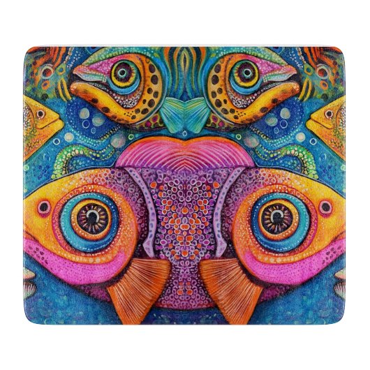 Fish Ocean Whimsical 5 Snijplank (Voorkant)