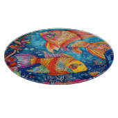 Fish Ocean Whimsical 7 Snijplank (Hoek)