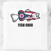 Fish Ohio Rechthoekige Sticker (Tas)